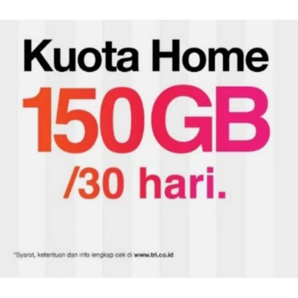 Paket Data/Kuota 3/Tri jumbo 150gb nasional 24jam