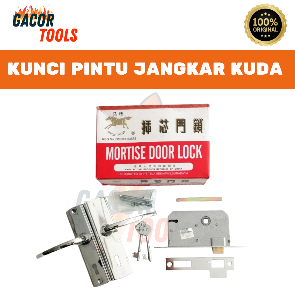 Kunci Pintu KUDA Besar Kecil / Kunci Pintu Jangkar KUDA / Handle Tarikan Pintu KUDA / Kunci Pintu Gu