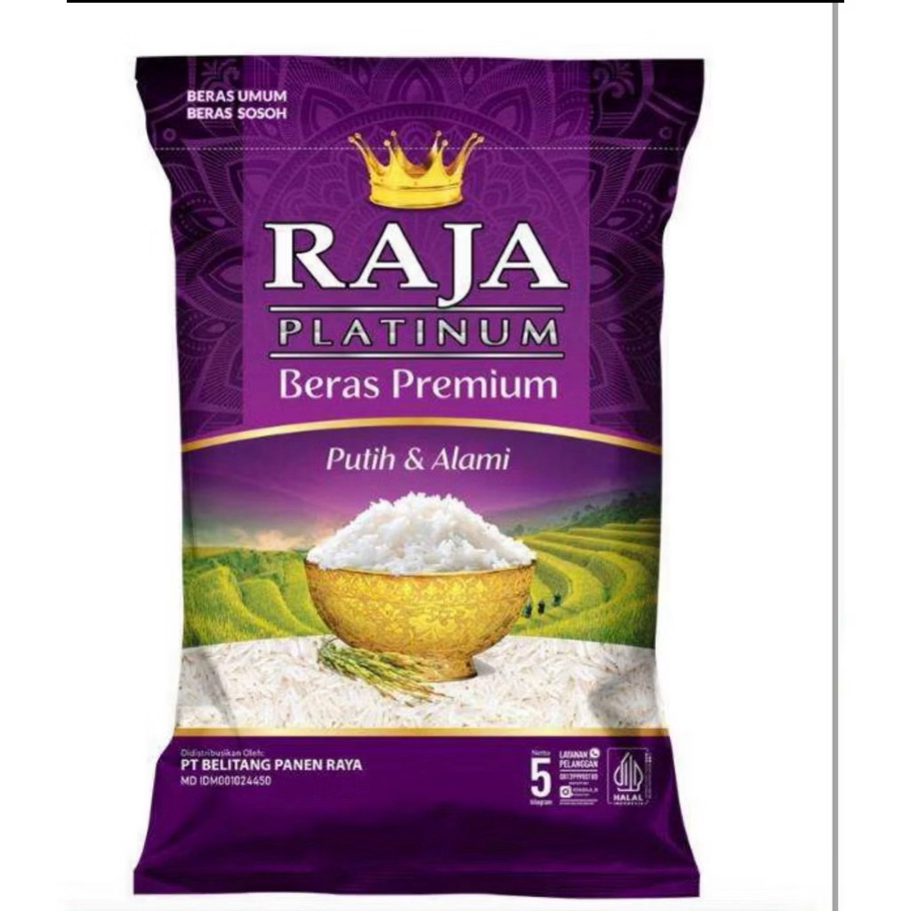 Beras raja platinum 5kg beras raja platinum ungu 5kg beras pulen raja platinum