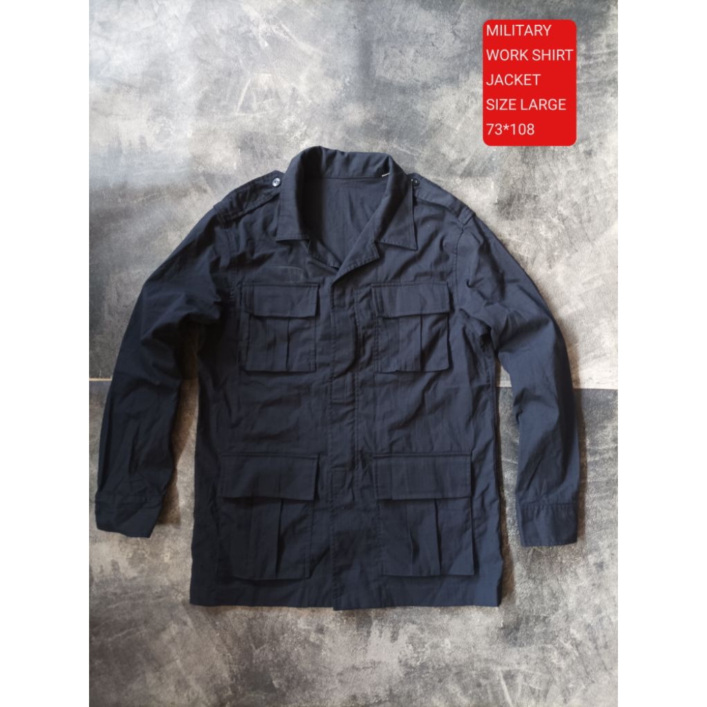 MILITARY SHIR / WORKSHIRT JACKET ( SIZE LARGE)