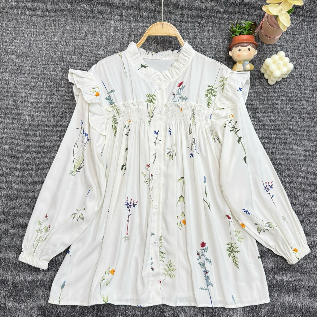 Sierra Blouse Atasan Wanita Crinkle | Premium Crinkle