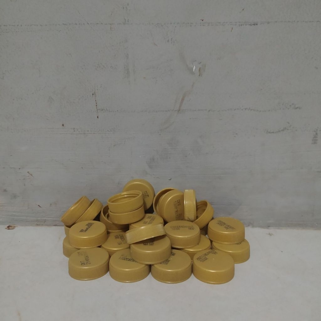 30pcs Tutup Botol Plastik Teh Pucuk Ukuran Kecil Bekas Bersih