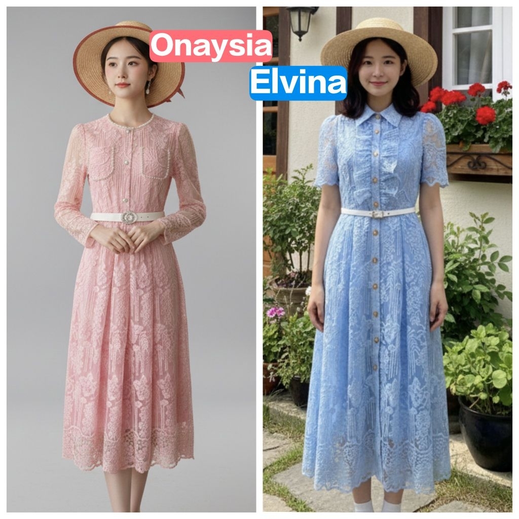 Dress Brukat 7/8 Premium Import Onaysia (FCDI1497) Elvina (FCTI1572)