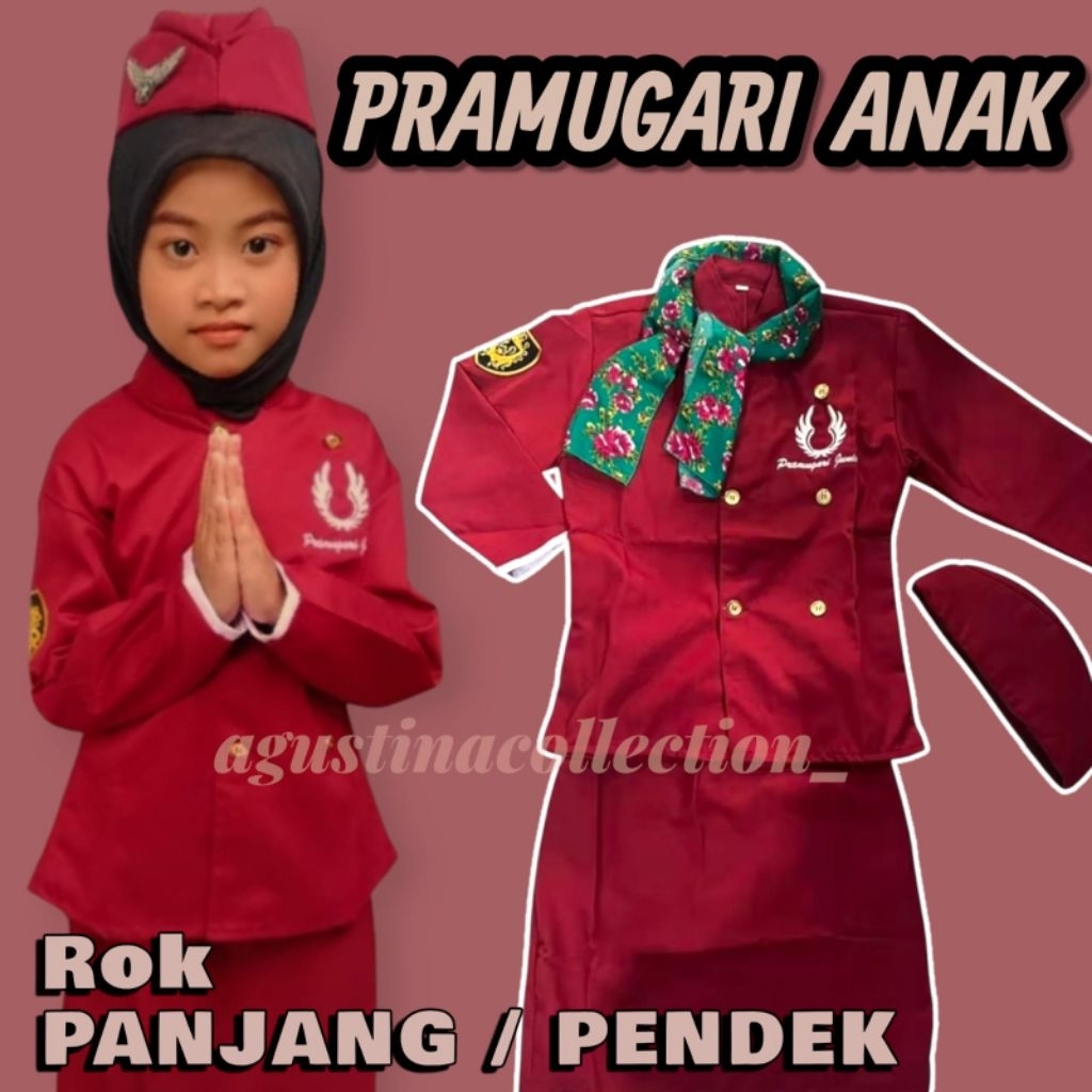 BAJU PRAMUGARI ANAK/BAJU PRAMUGARI MERAH ROK PENDEK ANAK/BAJU PRAMUGARI ANAK /BAJU/KOSTUM PRAMUGARI 