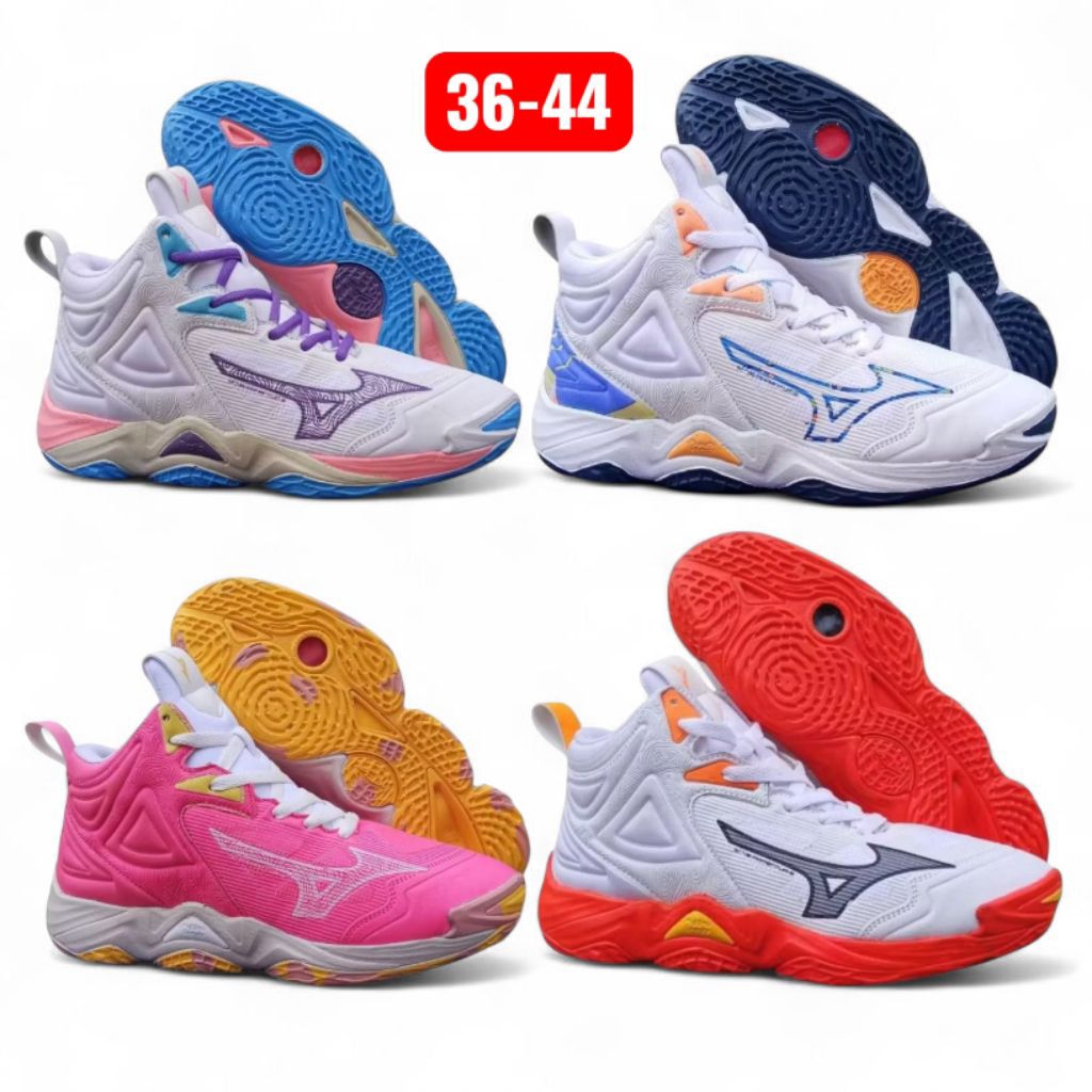 Sepatu Volly Mizuno Momentum 3 Mid Sepatu Voli Anak-anak Sepatu Voli Pria Dan Wanita Size 36-44 Sepa