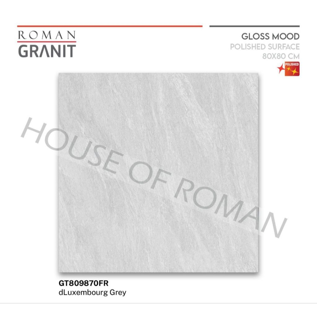 Roman Granit GT809870FR dLuxembourg Grey 80x80 Kw1