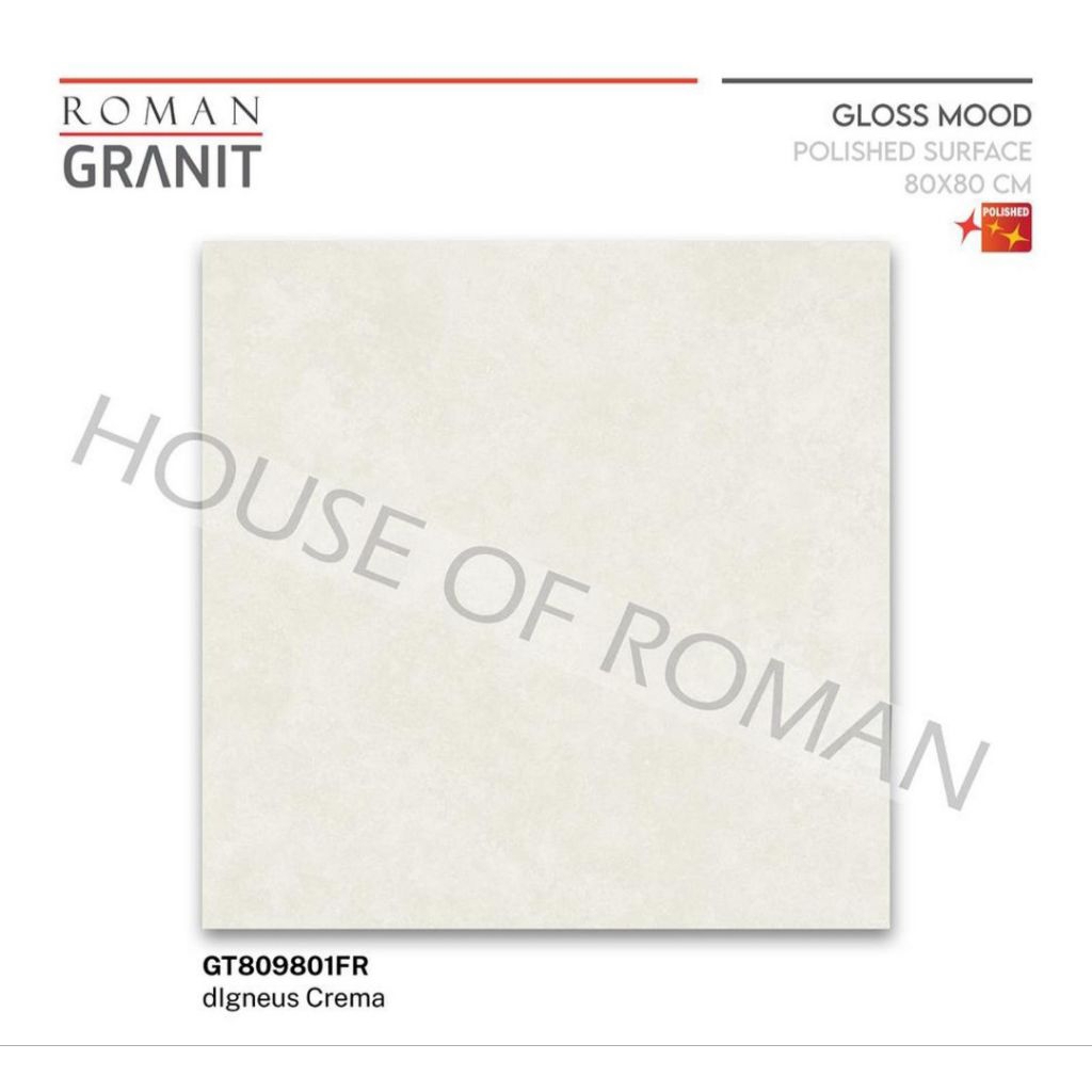 Roman Granit GT809801FR dIgneus Crema 80x80 Kw1