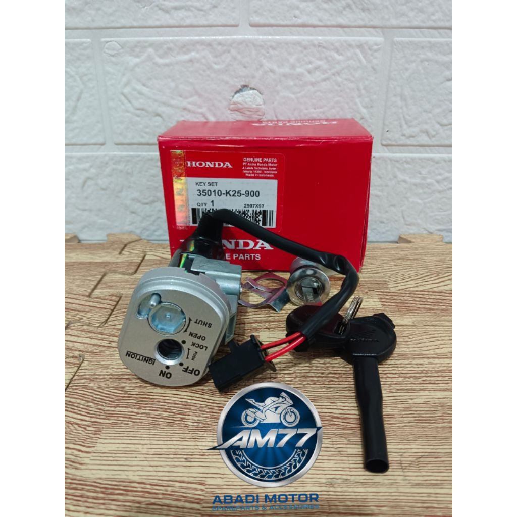 AM77__ SET KUNCI KONTAK + KUNCI JOK BEAT FI, BEAT NEW K25, BEAT FI STATER KASAR 2013-2015 KUALITAS O