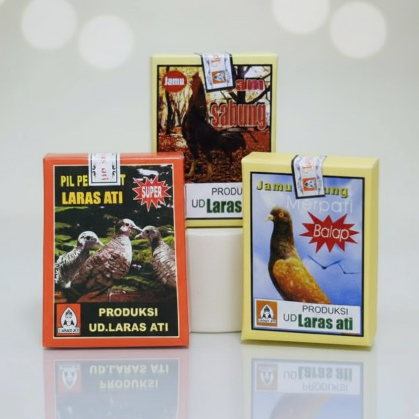 Jamu Pil Obat Larasati Laras Ati PERKUTUT MERPATI AYAM SABUNG Kutut SUPER MENCEGAH SAKIT LESU MACET 