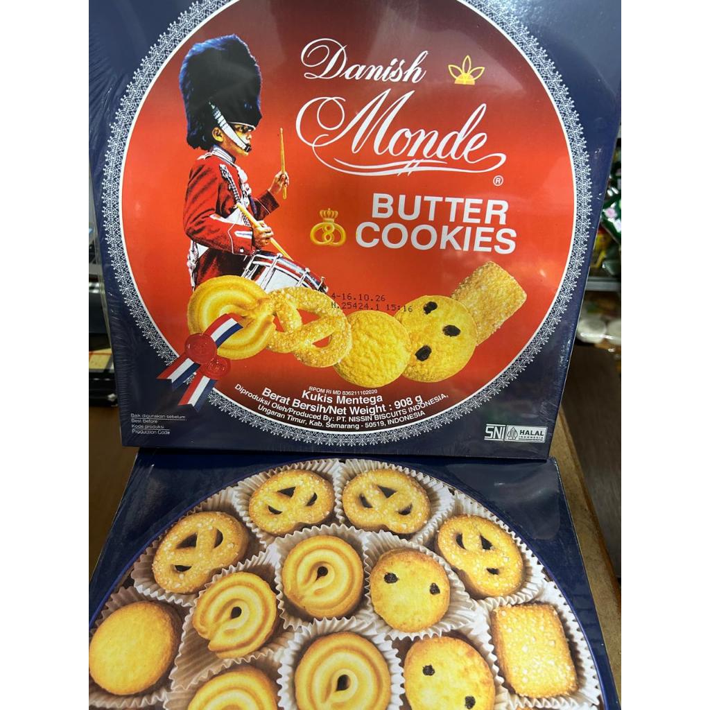 Monde Danish 150gr & 908gr  Butter Cookies Kukis Mentega Kaleng Besar Halal