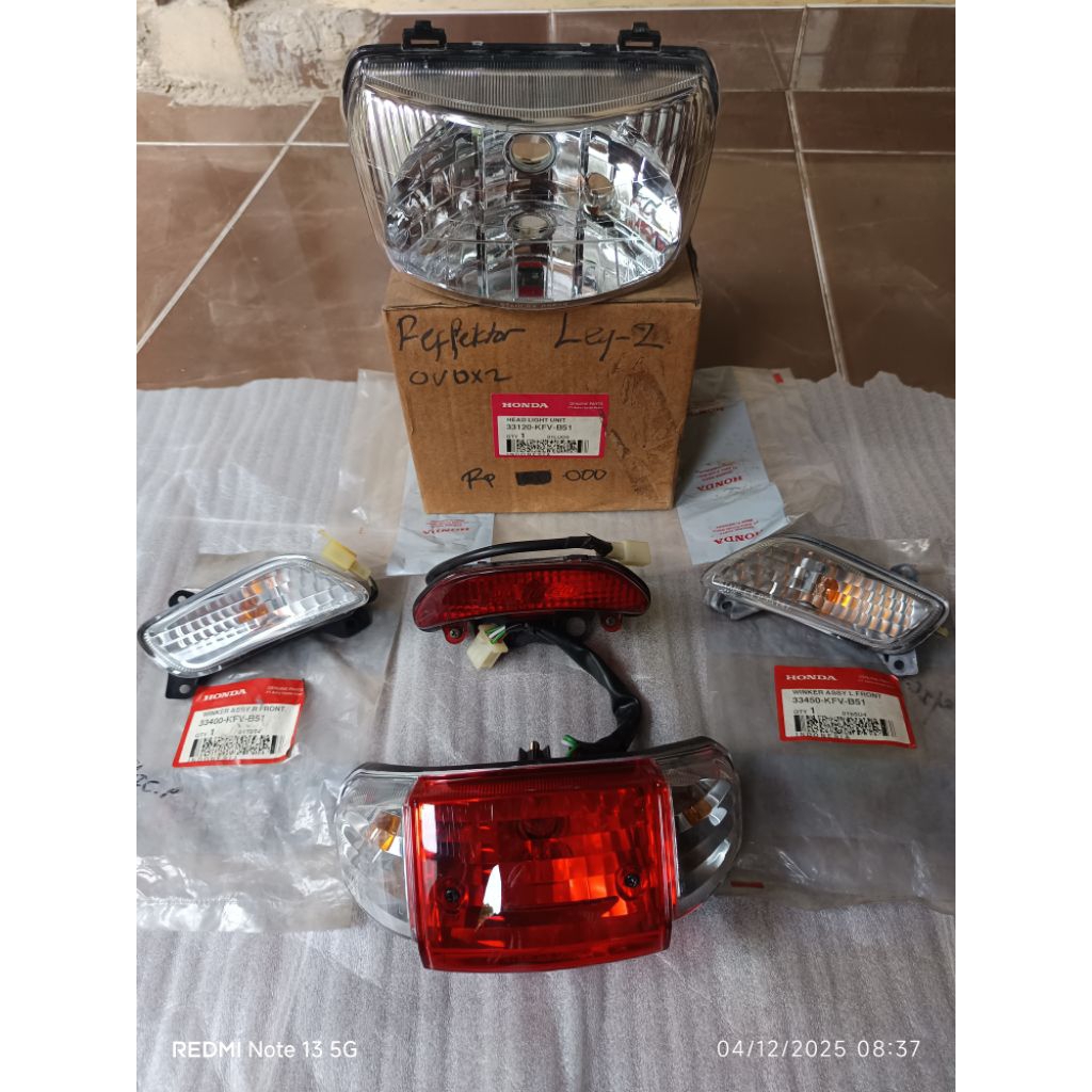 full set lampu depan belakang honda legenda 2 original AHM