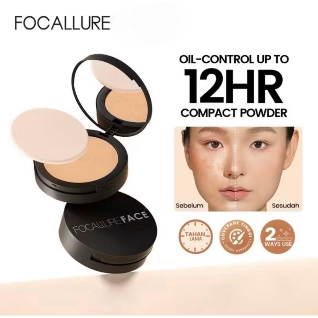 *Tiara* FOCALLURE Oil Control Pressed Powder