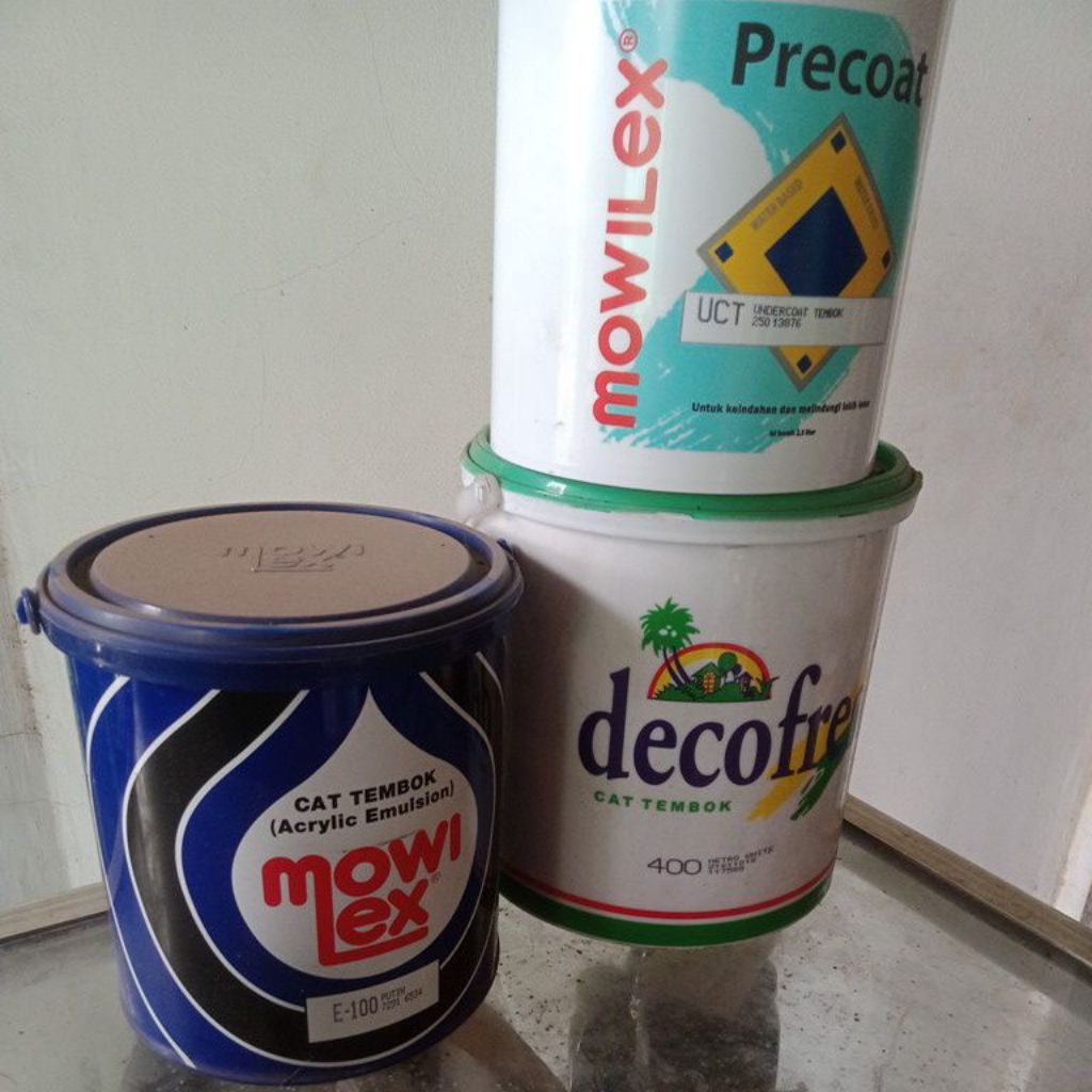 Cat Tembok Mowilex Decofresh Interior/Eksterior 25 kg/ 20 liter (Cat Tembokmbok dalam/luar/ Sealer /