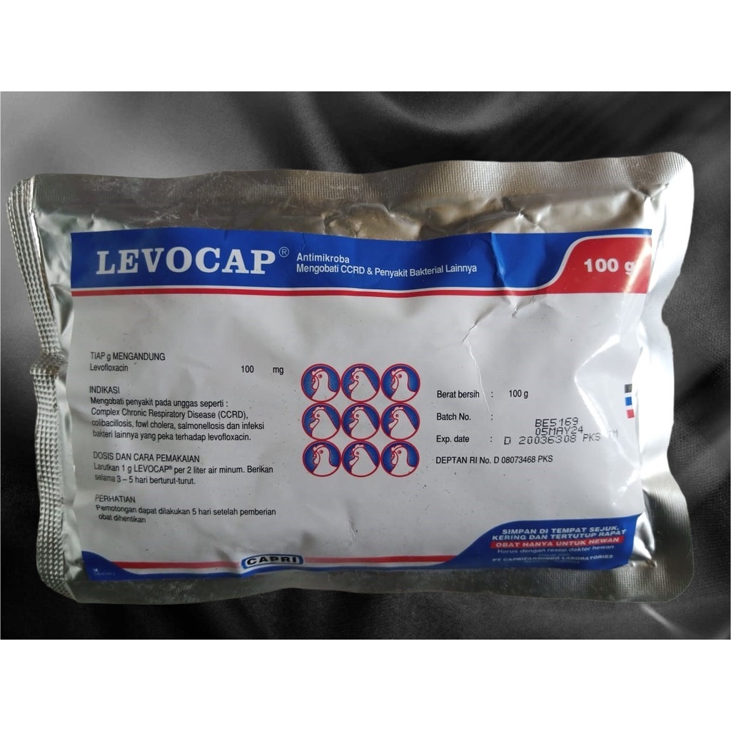 LEVOCAP 100gr- Antimikroba Mengobati CRD Kompleks & Penyakit Bakterial