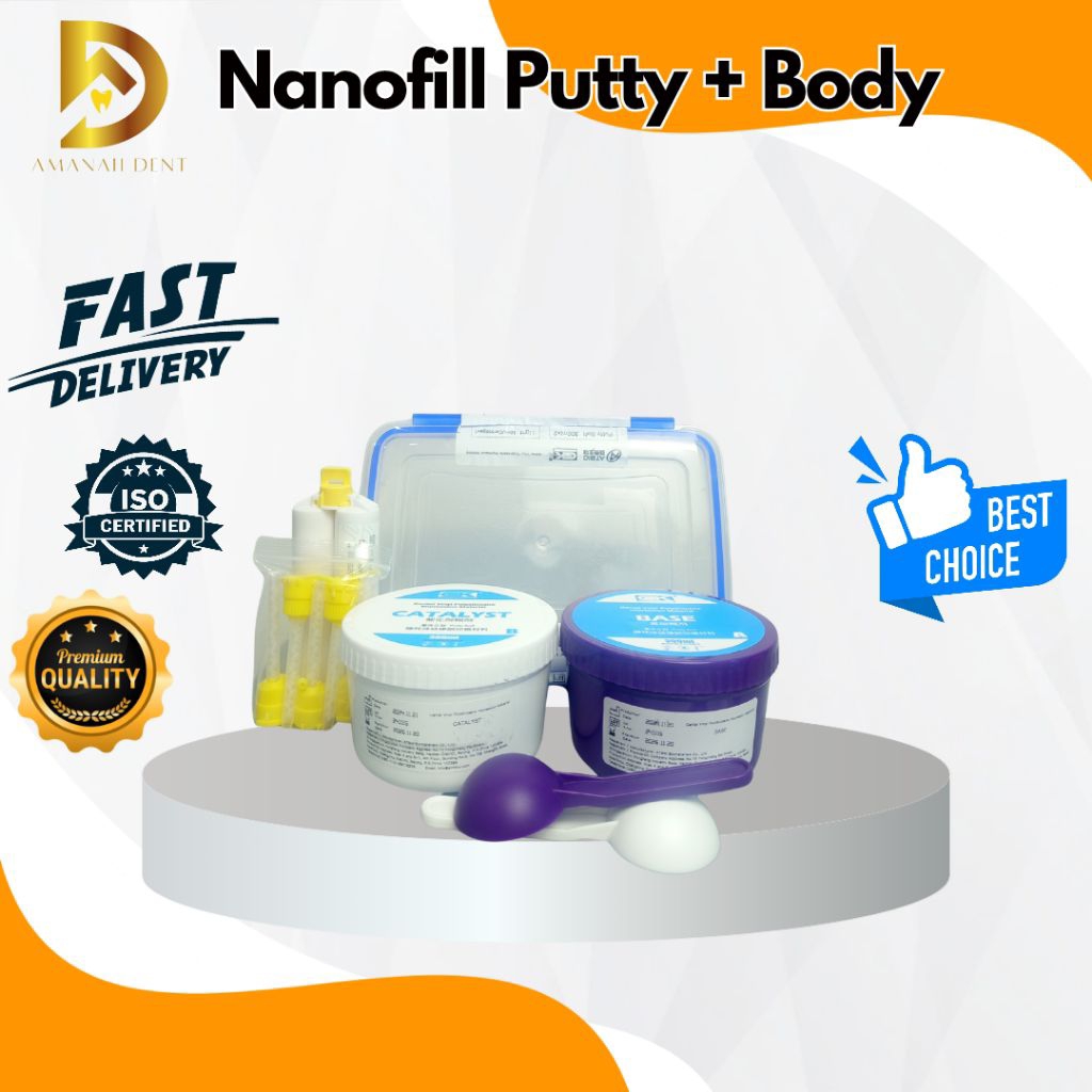 Double Impression Nanofil Light Body dental bahan cetak gigi prosthodontic - Putty + Light Body