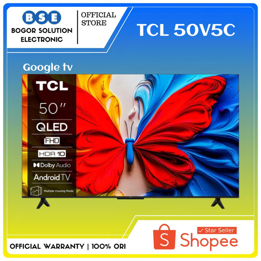 QLED TV TCL 50V5C HDR 10 Google TV 50 Inch Dolby Audio TCL 50V5C Dolby Audio TCL 50V5