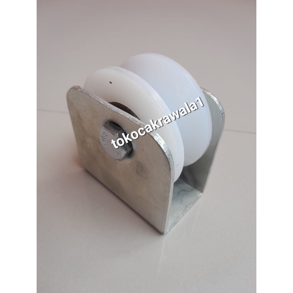 Roda Pagar Nilon 6 Cm rel bulat dan siku, Roda nilon anti berisik