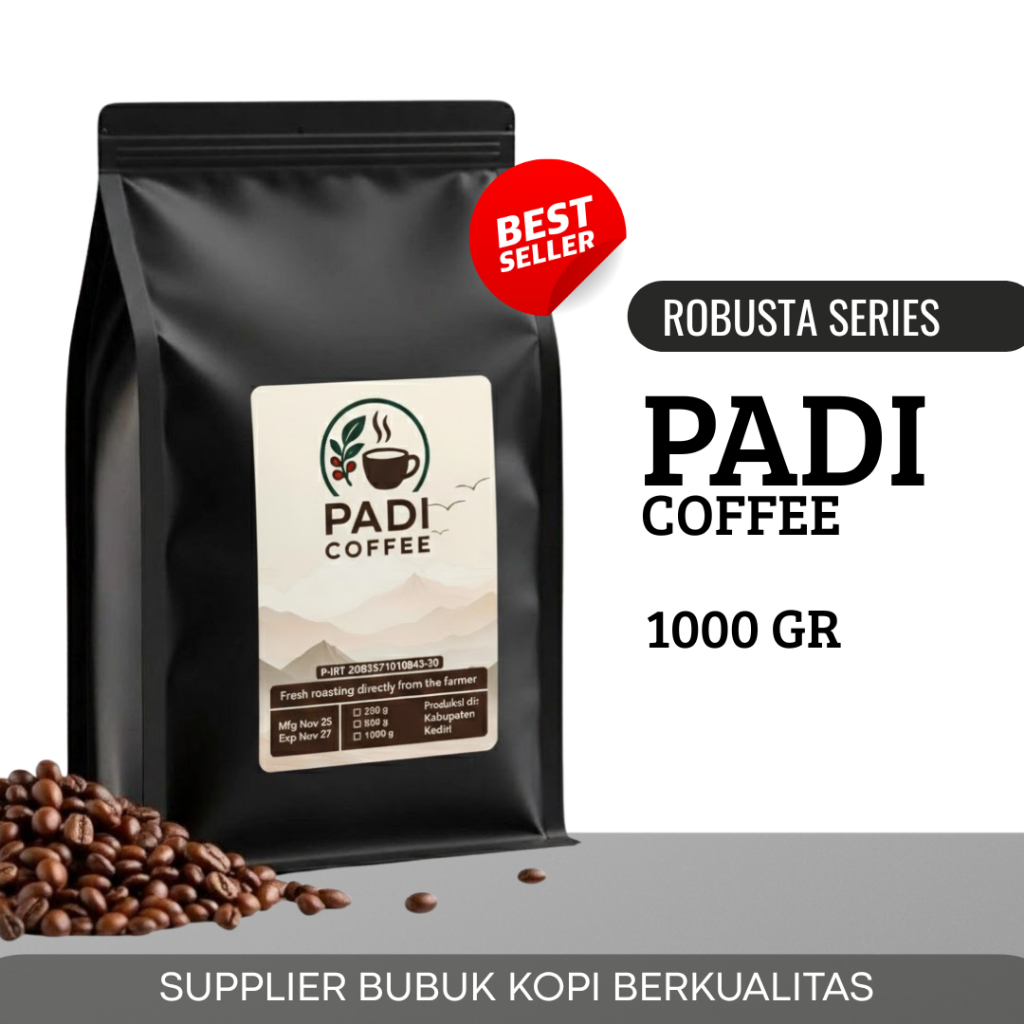 PADI COFFEE | Kopi Robusta Series Fresh Roast Asli Kediri - Supplier Bubuk Kopi Berkualitas