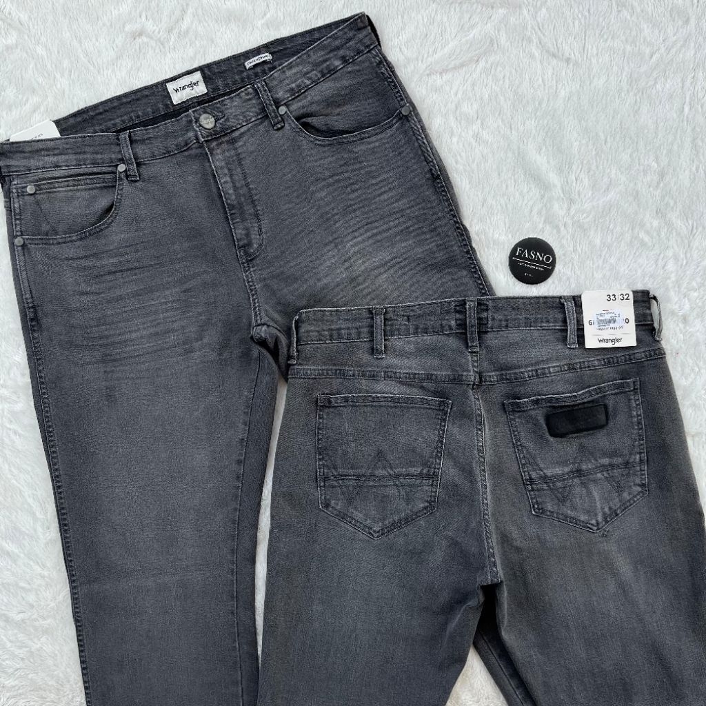 NEW & ORIGINAL Wrangler GREENSBORO "Stretch" Jeans,Grey. C01P25