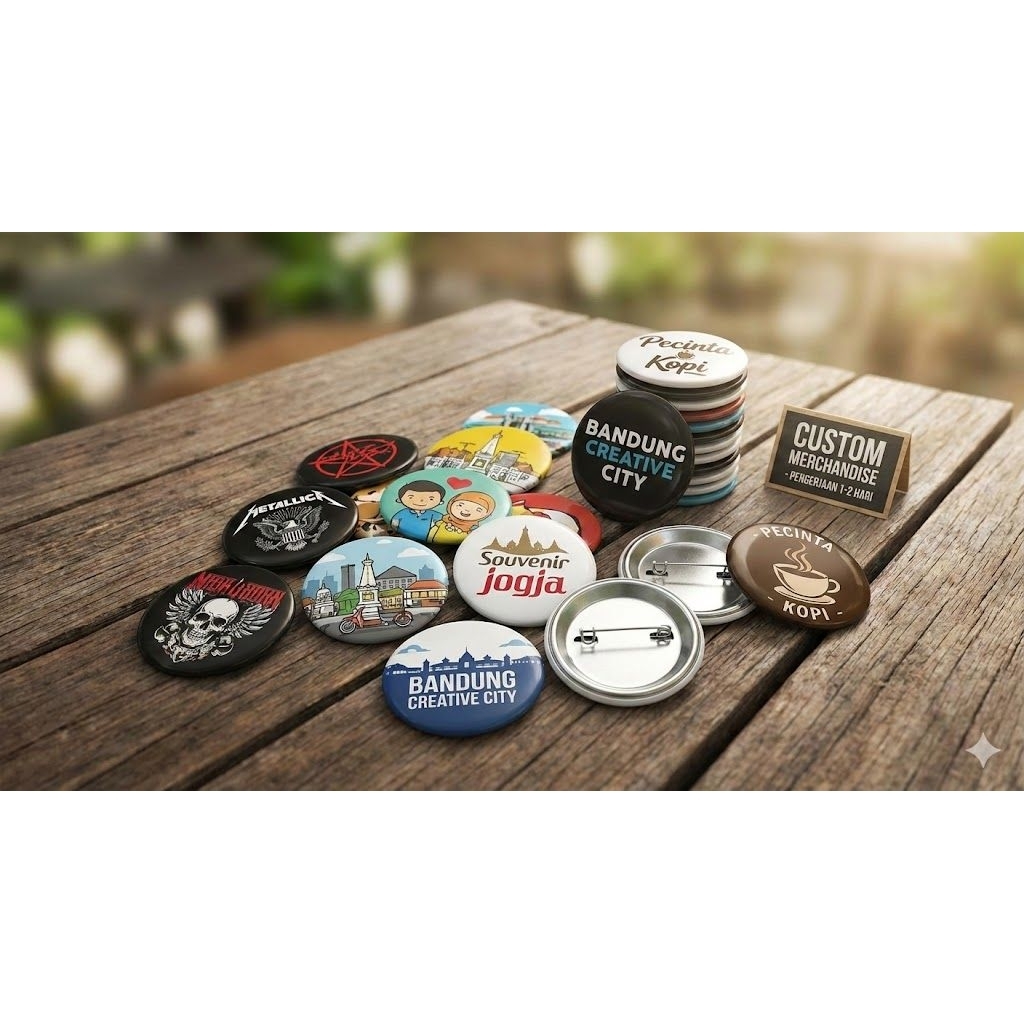 Custom Pin peniti Uk.25mm