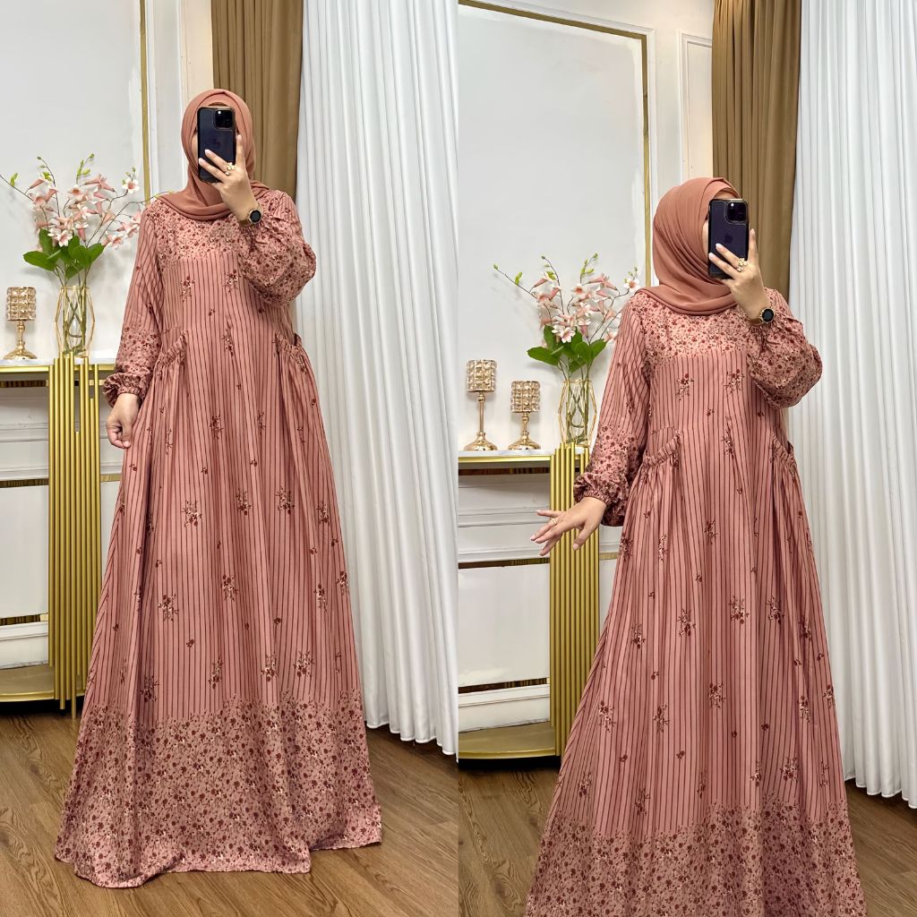 GAMIS SALUR RAYON DIAMOND GAMIS SET HIJAB KOMBI GUCCI SUSUN RAYON TWILL MIX RAYON VISCOSE