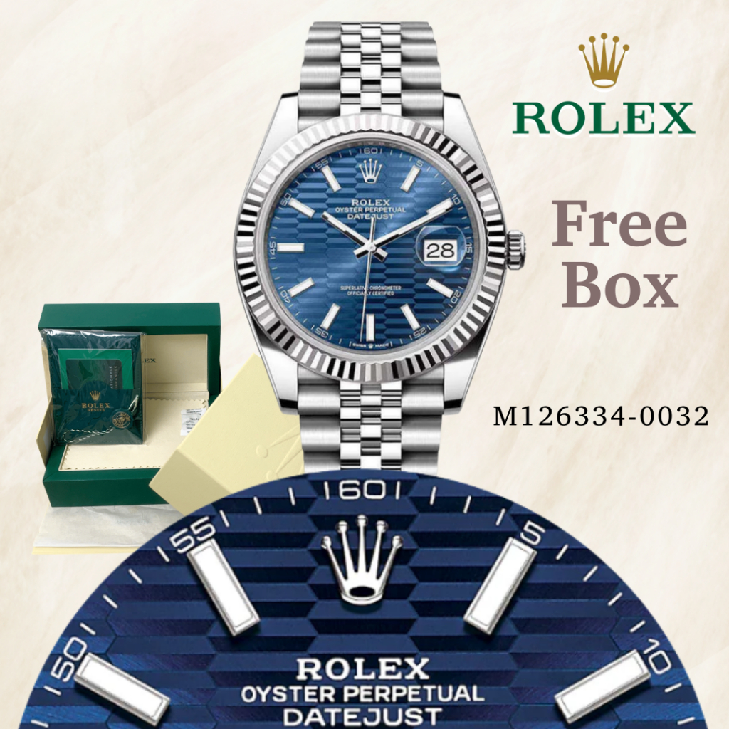 COD dan 100% Asli ROLEX INCLUDE BOX Jam Tangan Seri Datejust Pria M126334-0032 Jam Tangan Automatic