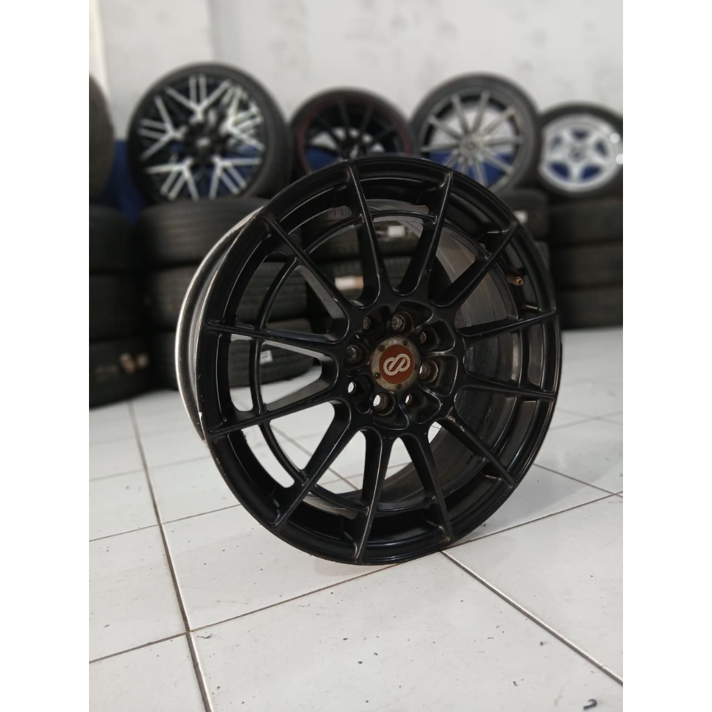 VELG MOBIL SECOND RING 17 LEBAR 7.5 | PELEK MOBIL KIJANG/LIVINA/XENIA/JAZZ/CITY DLL R17X7.5 BLACK