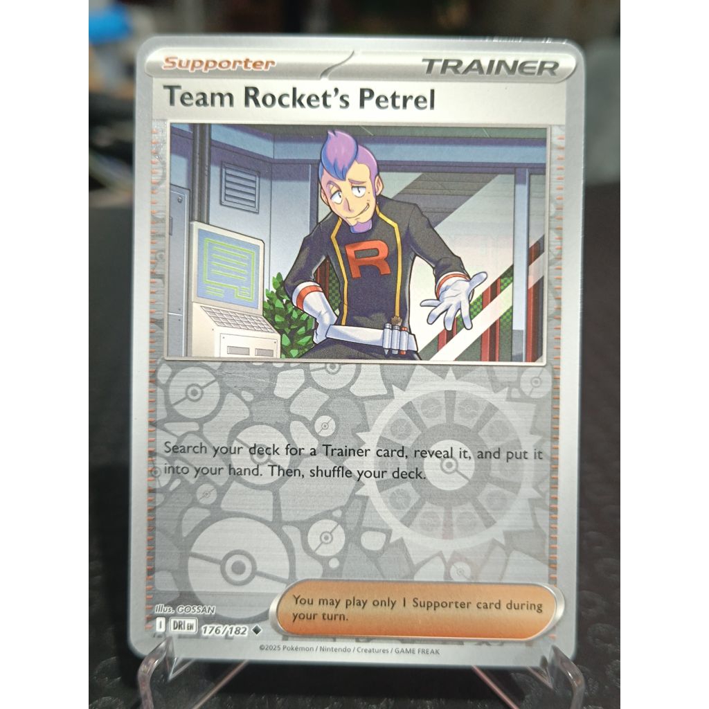 kartu pokemon TCG ori English team rocket's petrel reverse holo