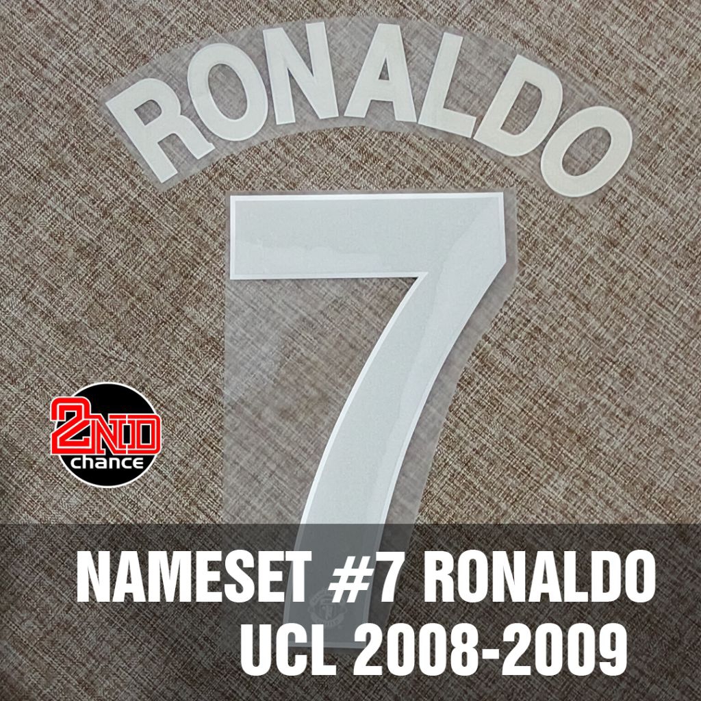 NAMESET (NNS) #7 RONALDO UCL FONT UCL CHAMPIONS LEAGUE MANCHESTER UNITED TAHUN 2008/2009