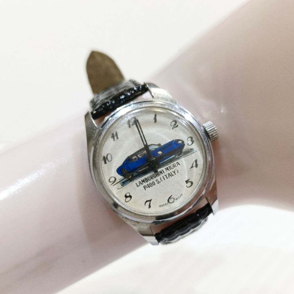 Jam Tangan Lamborghini Miura Swiss Vintage Watch Boy Size Manual Winding Antik Kuno Langka Limited