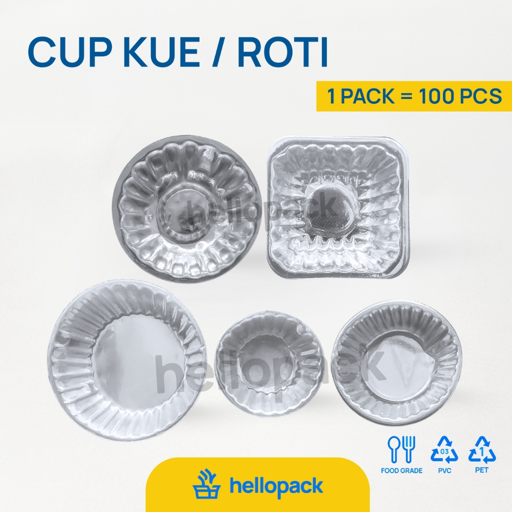[ISI 100] Mika Cup Kue / Roti Besar Sedang Kecil / Tray Onde Bulat / Sambal / Saus / Puding / Cake C