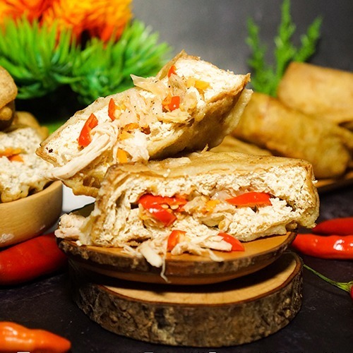 Tahu Isi Ayam Frozen Food | Tahu Taisi Jeletot Chicken | Tahu Isi Ayam Suwir Pedas - Isi 9 pcs