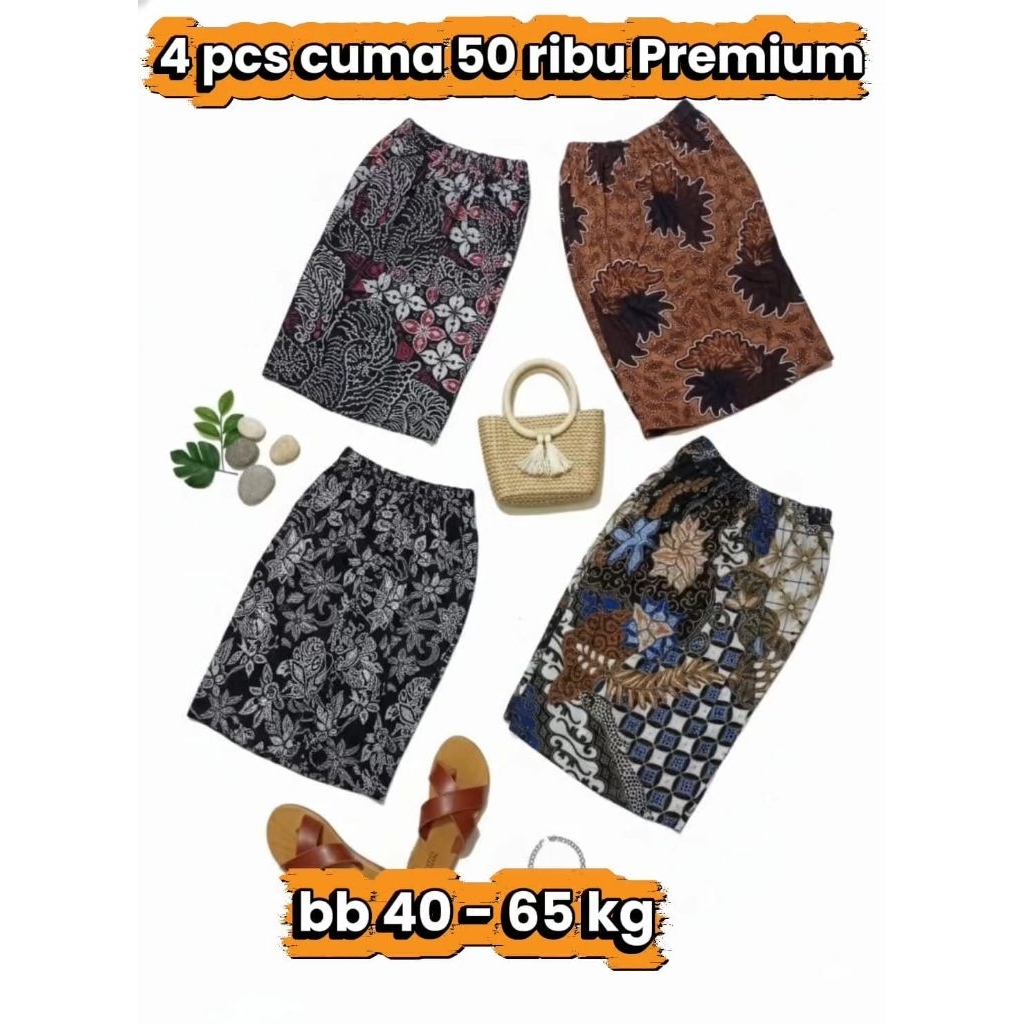 CELANA KOLOR BATIK DEWASA 4 PCS CUMA 50RIBU