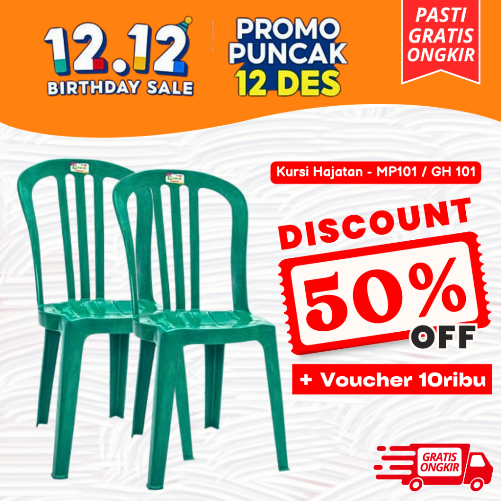 Wapolin Kursi makan kursi hajatan kursi pesta kursi teras kursi plastik Kursi wapolin MP101/GH 101 -