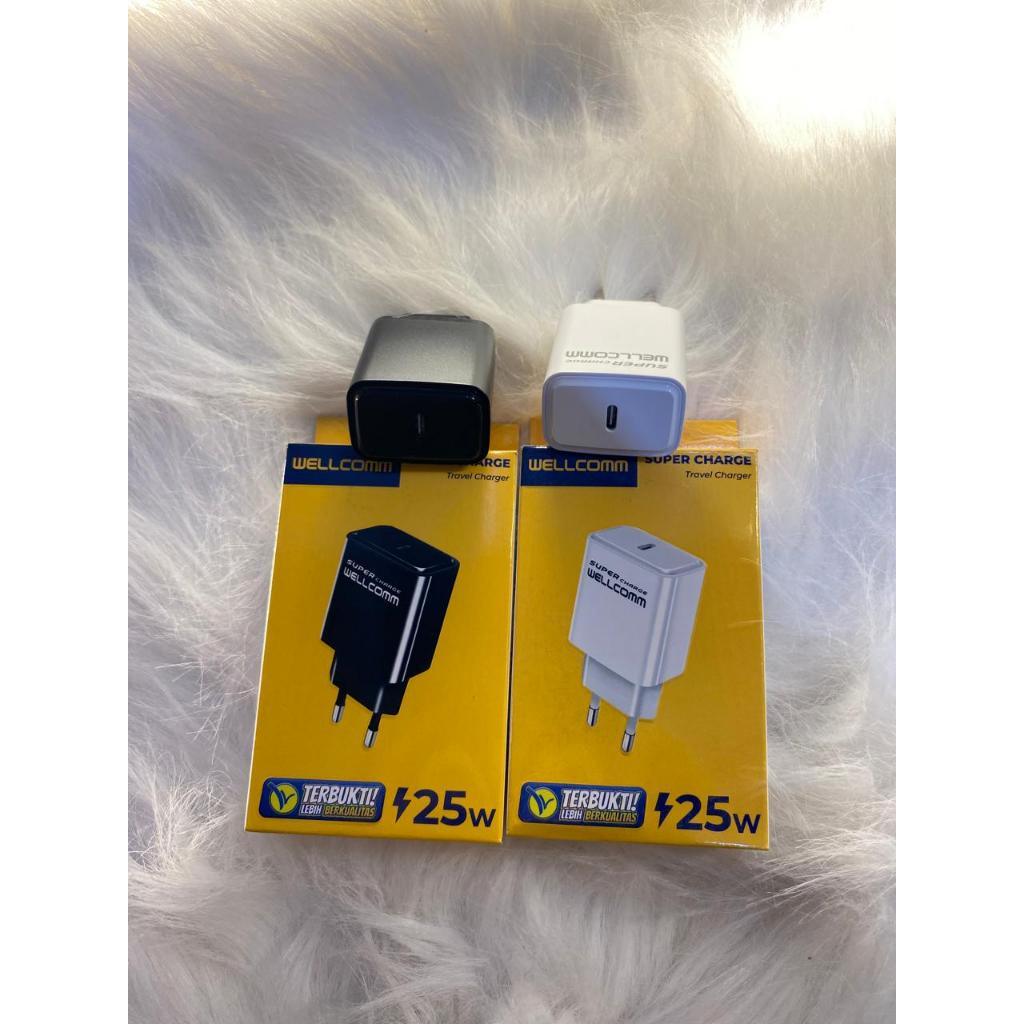 Travel Charger TC Wellcomm Type C 25W / Wellcomm 25w IPHONE