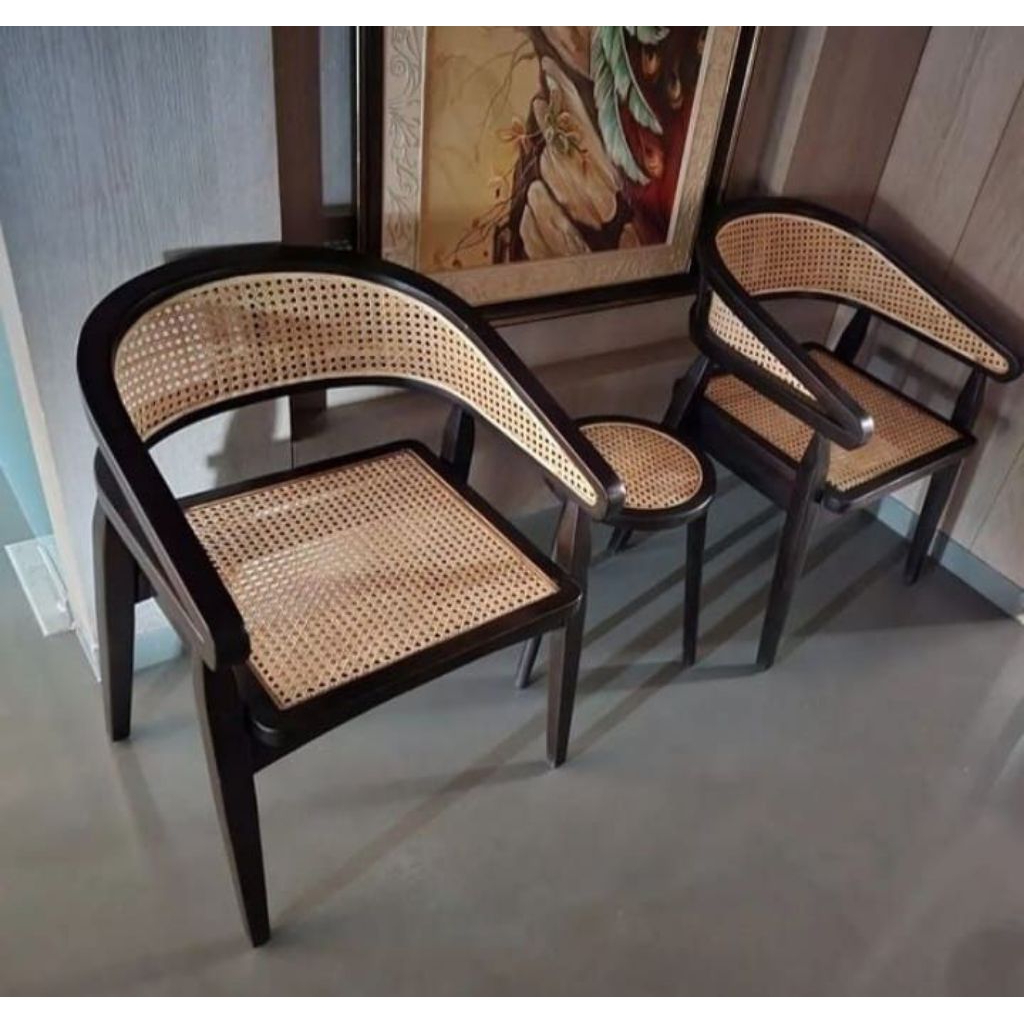 kursi teras kayu rotan kursi teras depan rumah kursi kayu jati rotan kursi teras kayu Jepara