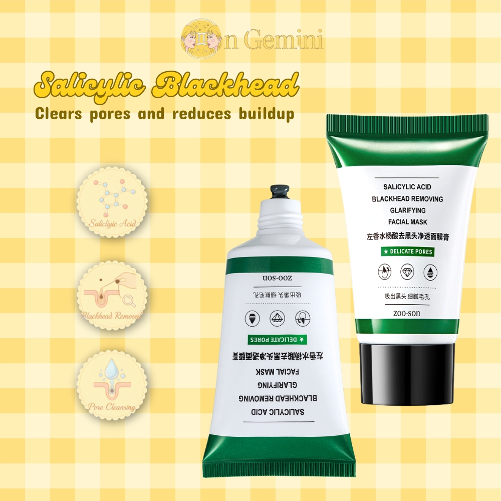 Masker Wajah ZOOSON Salicylic Acid Mask Pencabut Komedo Pembersih Pori SN010