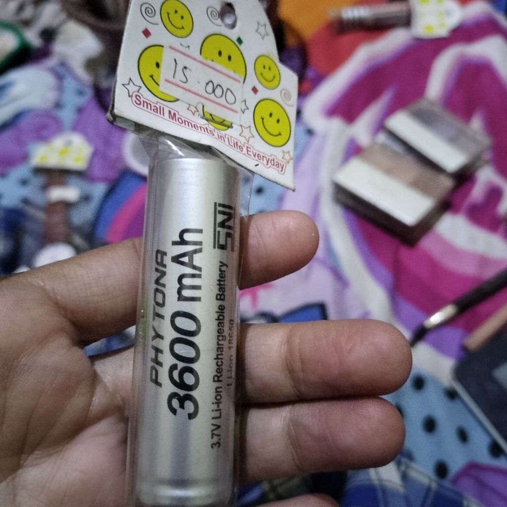 baterai cas phytona original 3600 mah 3,7 volt size 18650 baterai vapor 18650 sni