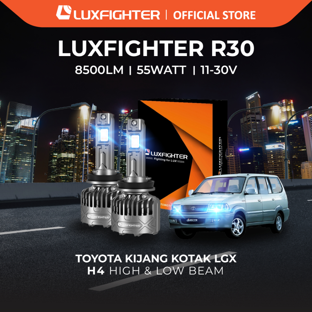 LUXFIGHTER R30 H4 LAMPU MOBIL LED TOYOTA KIJANG KOTAK LGX PNP