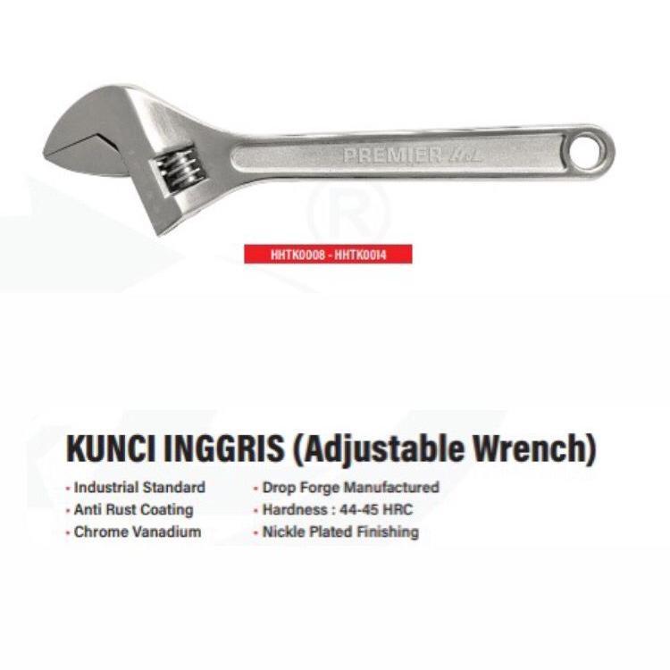 HL PREMIER Besar Kunci Inggris 15 18 24 Inch GARANSI Adjustable Wrench 15” 18” 24” Alat Mengencangka
