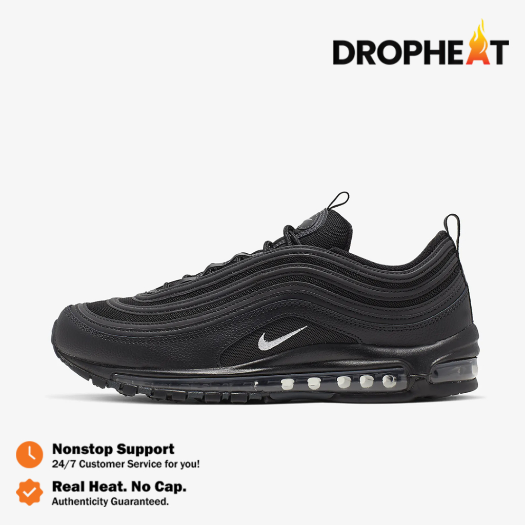 Sepatu Nike Airmax Air Max 97 Tripleblack All Black Dark Grey Reflective Authentic