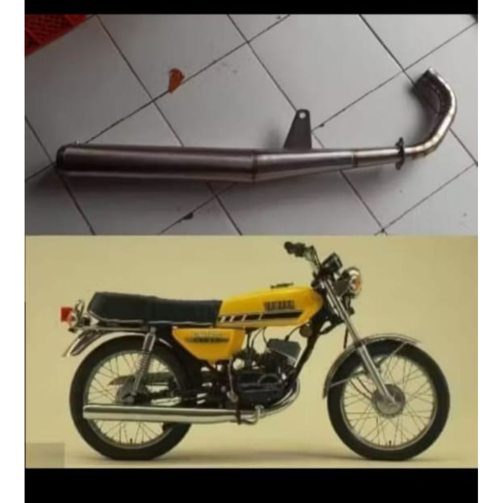 KNALPOT RX 100, RS 100 Super, Bahan full stenlis