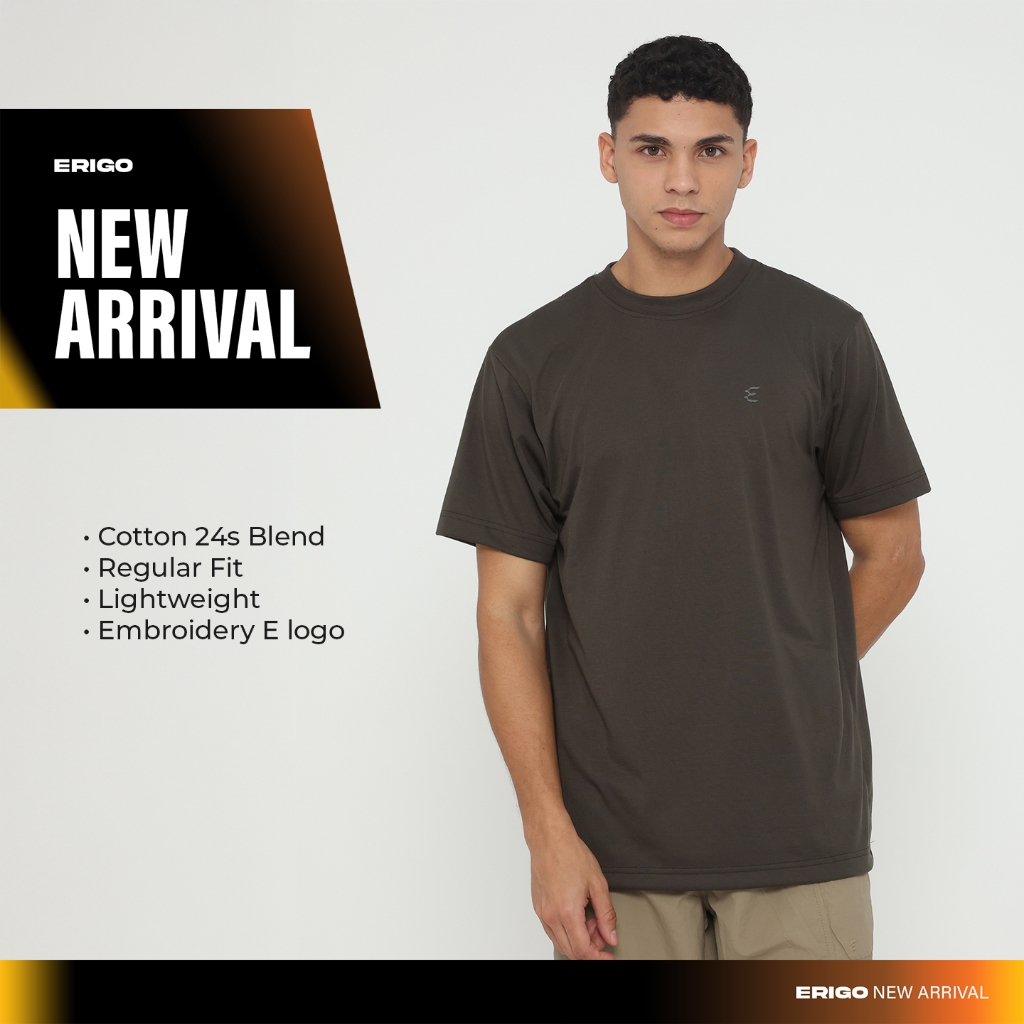 Erigo T-Shirt Embro Basilio Dark Grey - Kaos Unisex