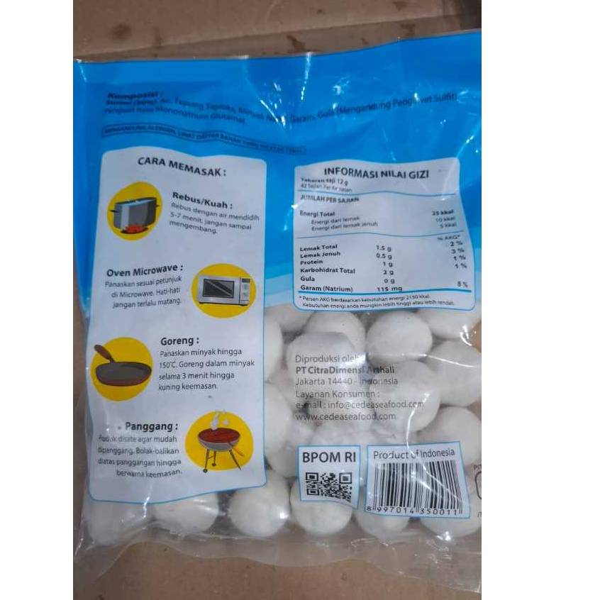 Teman Laut Baso Ikan 500g / Baso Ikan Teman Laut