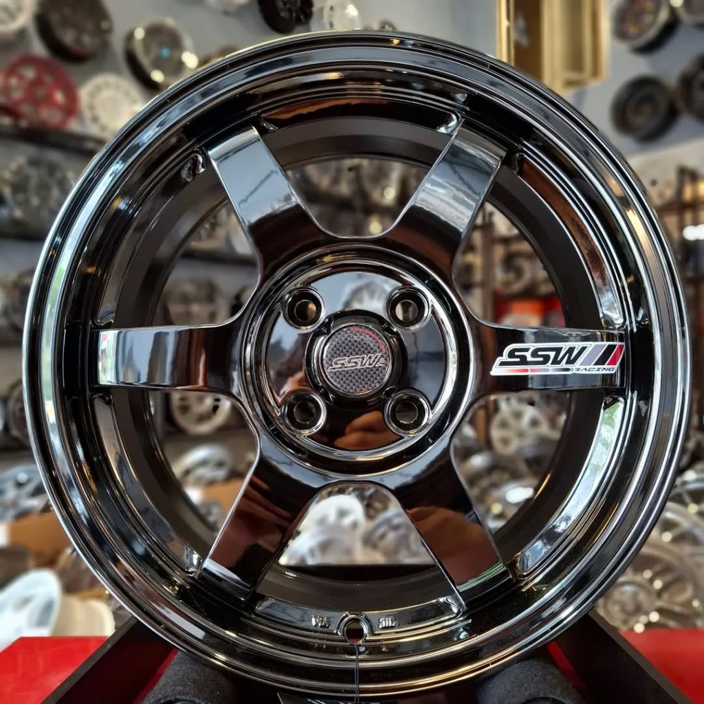 velg te37 original thailand r15 lebar 6,5 pcd 4x100 velg racing ring 15 pnp mobil brio jazz city fre