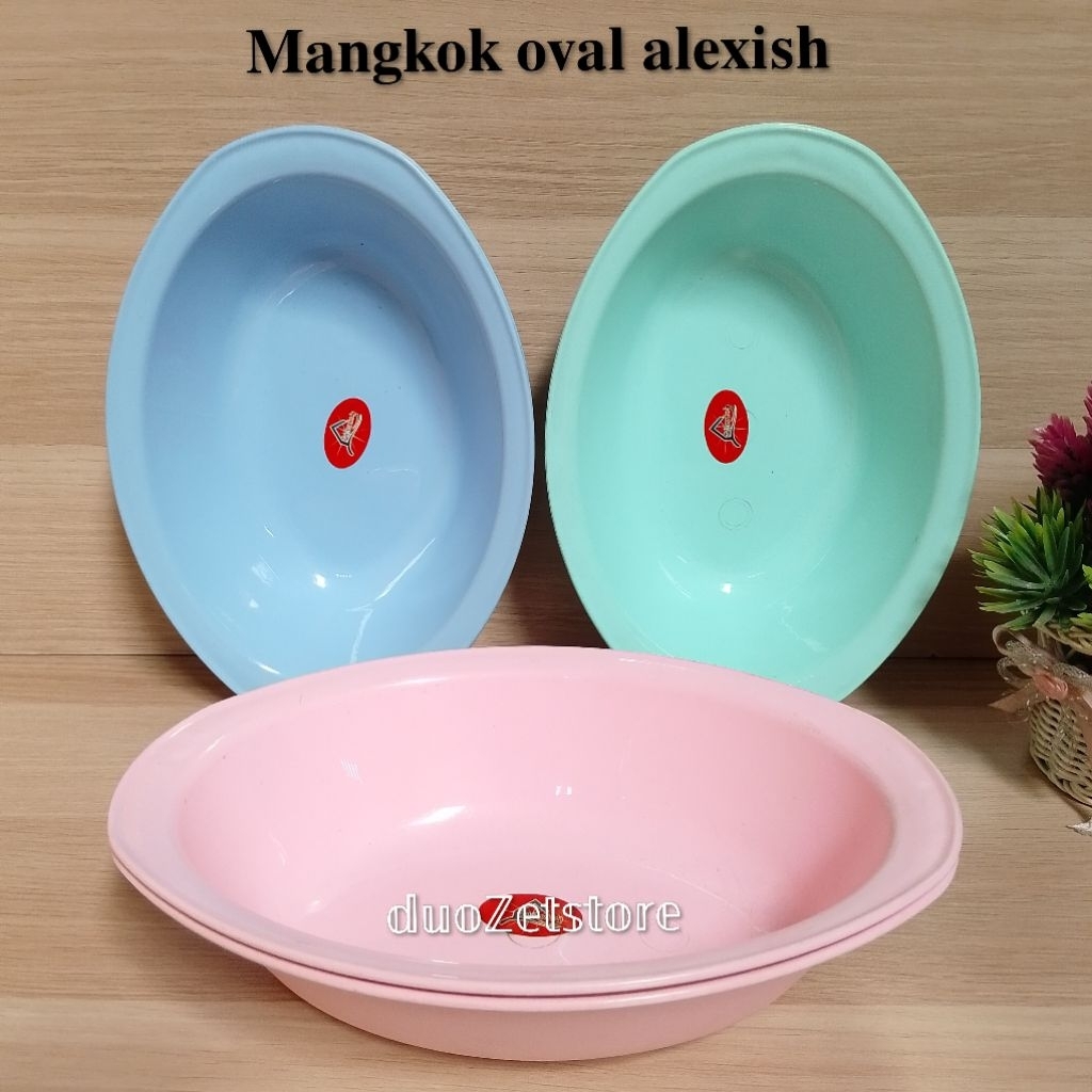 Mangkok oval alexish/mangkok saji/mangkok plastik