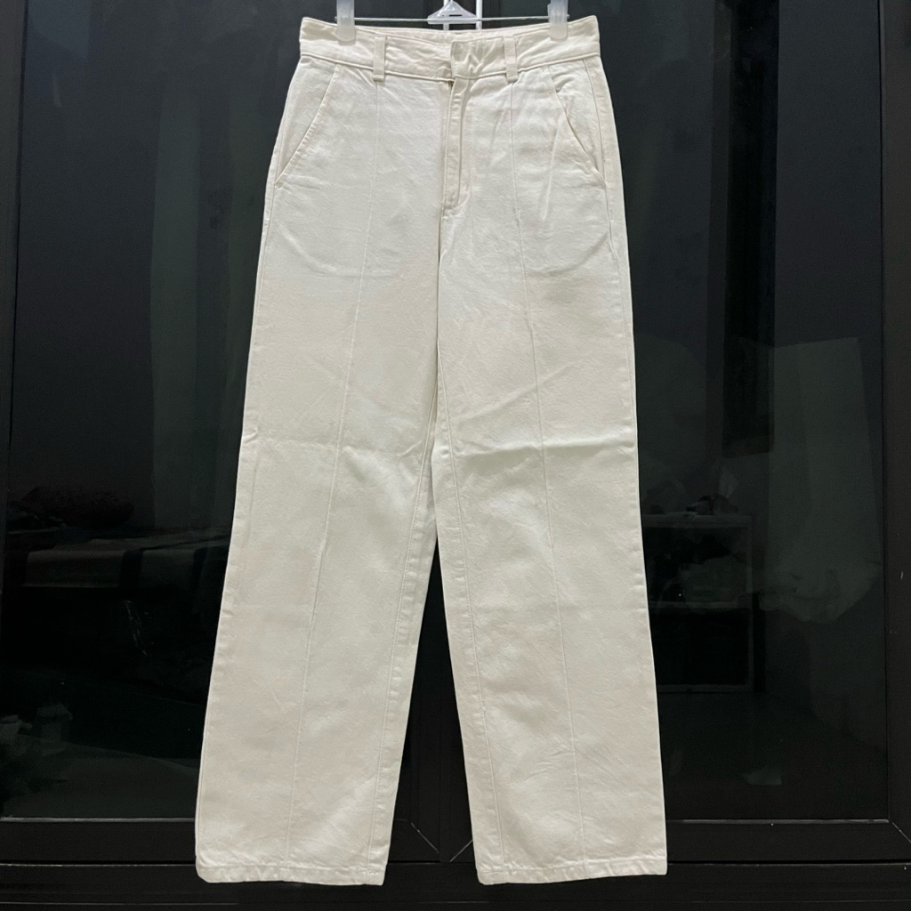 GU jeans kulot loose pants garis tengah S