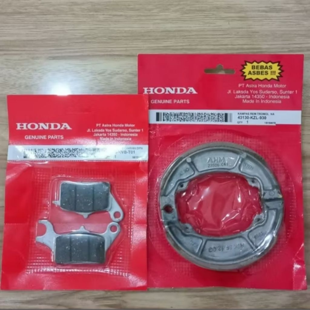 PAKET KAMPAS REM DEPAN BELAKANG HONDA BEAT VARIO 110 SCOOPY SAPCY KARBU FI INJECTION VARIO 125 150 L