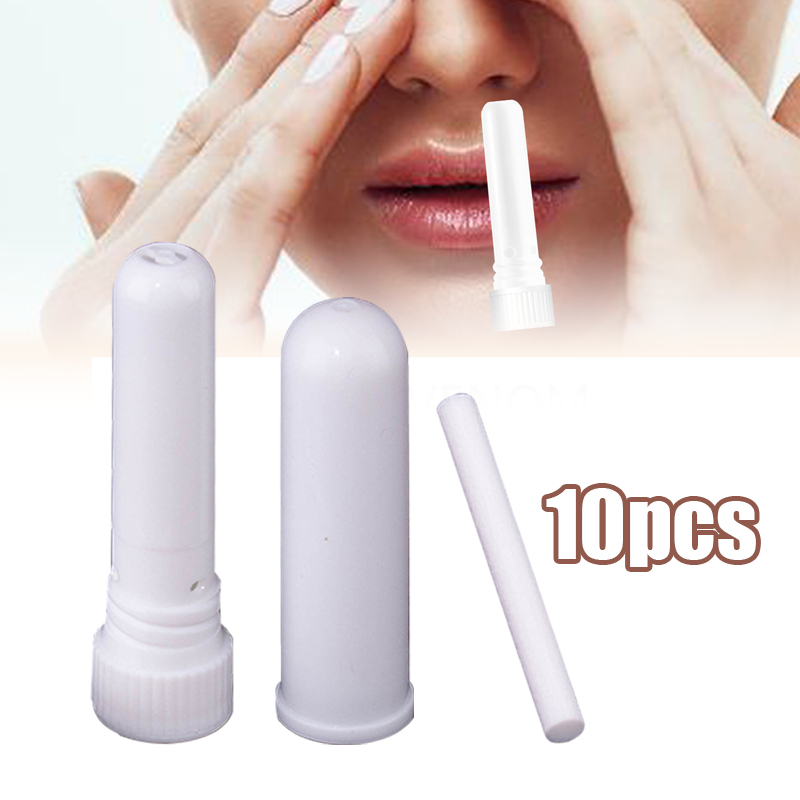 10PCS Inhaler Kosong Dengan Bar Kapas Nasal Inhaler Inhaler Kosong DIY Essential Oil