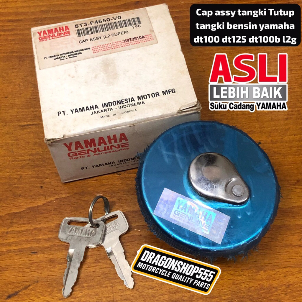 CAP ASSY TANGKI TUTUP TANGKI BENSIN YAMAHA DT100 DT125 DT100B L2G ORIGINAL NOS 5T3-F4650-V0